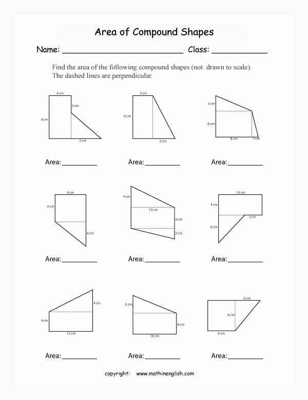 Area Of Composite Figures Worksheet Unique Find the area Of Pound Shapes with Rectangular and