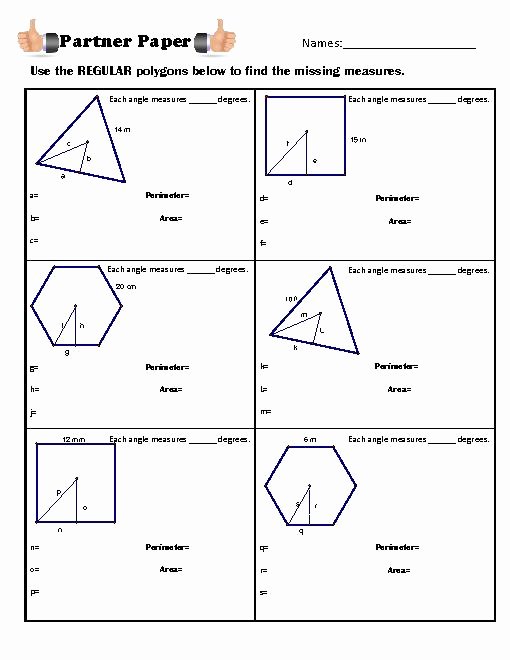 50 Area Of Regular Polygons Worksheet
