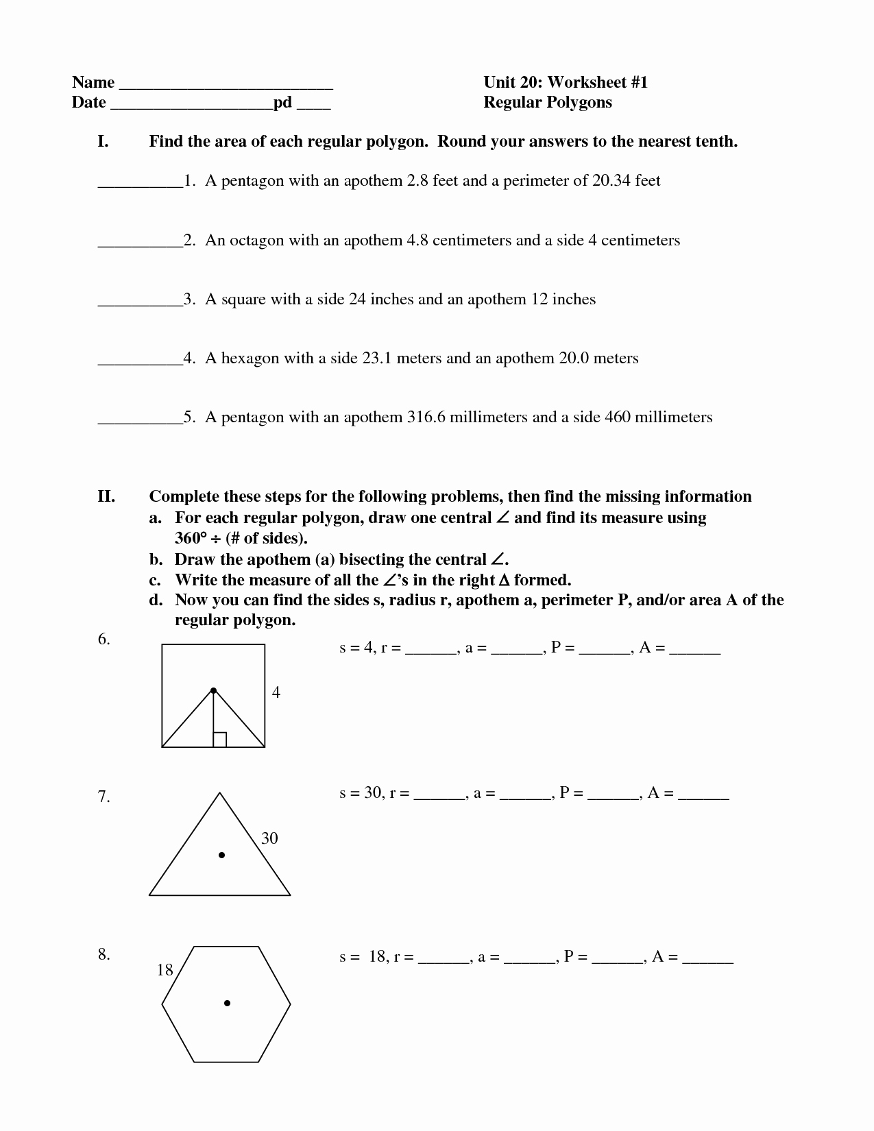 Area Of Regular Polygons Worksheet Best Of 11 Best Of Quadrilateral Angles Worksheet