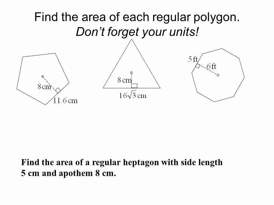 Area Of Regular Polygons Worksheet Elegant area Regular Polygons Worksheet