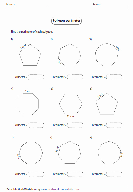 Area Of Regular Polygons Worksheet New Polygon Worksheets