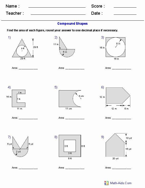 Area Of Regular Polygons Worksheet Unique area Regular Polygons Worksheet