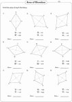 Area Of Rhombus Worksheet Elegant Quadrilateral Worksheets