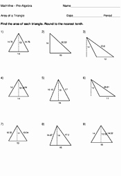 Area Of Triangles Worksheet Pdf Best Of area A Triangle Worksheets Mathvine