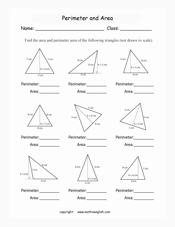 Area Of Triangles Worksheet Pdf Elegant area Triangles Worksheet
