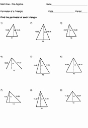 Area Of Triangles Worksheet Pdf Luxury Perimeter A Triangle Worksheets Mathvine