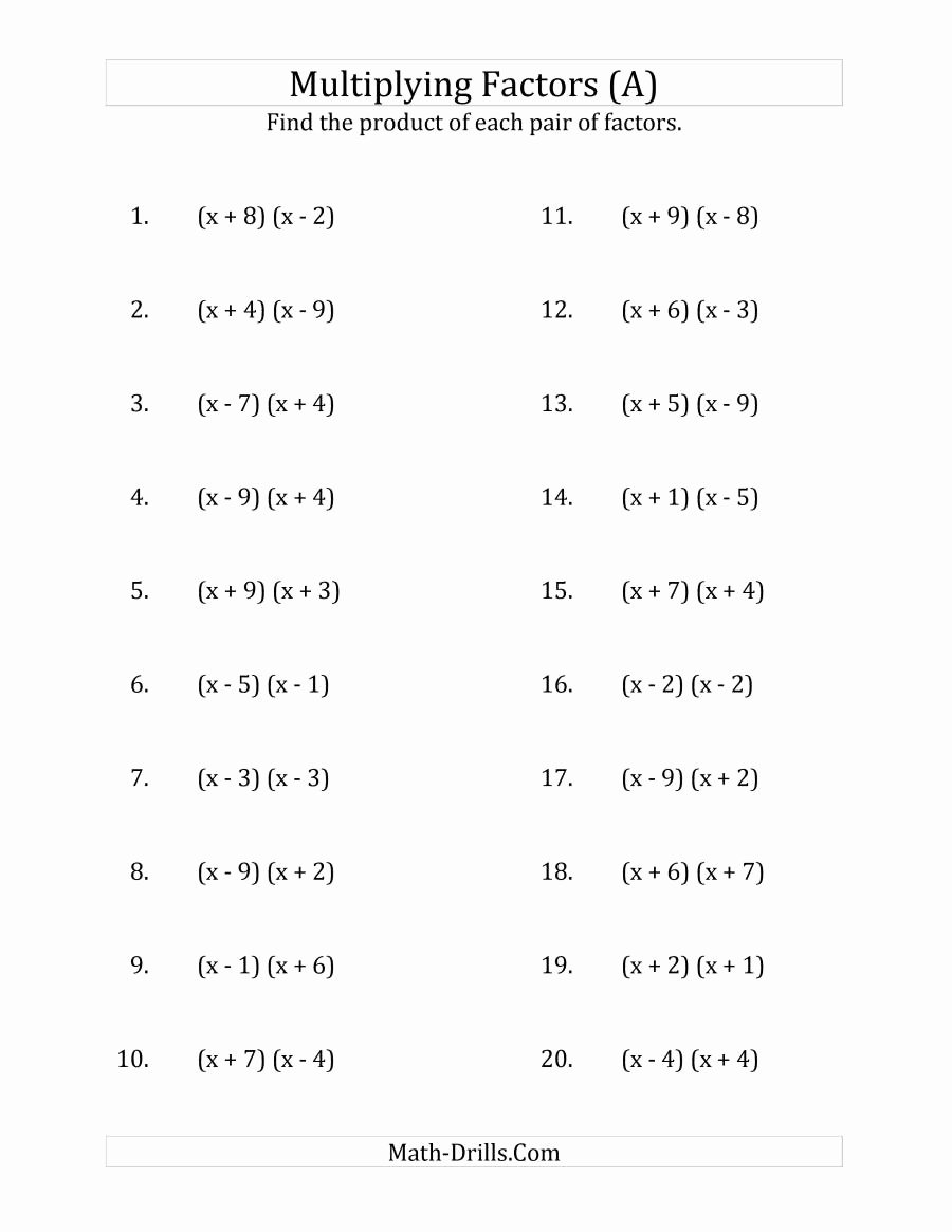 quadratics multiplying factors coefficient1 positive 001