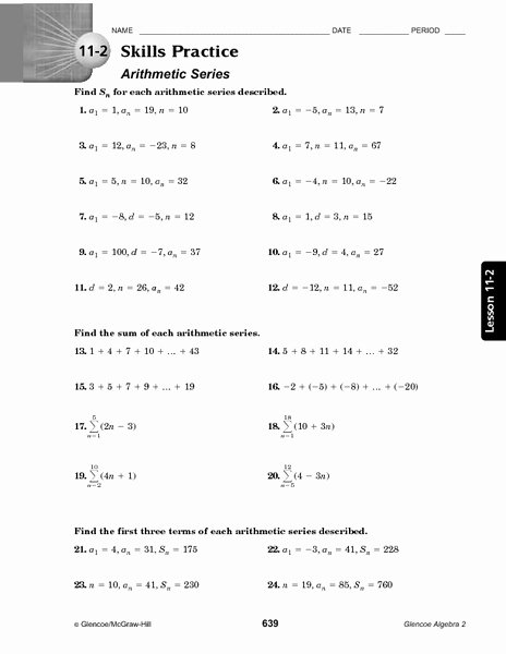 Arithmetic Sequence Worksheet Algebra 1 Fresh Arithmetic Sequence Worksheet Algebra 1 – Printable Year