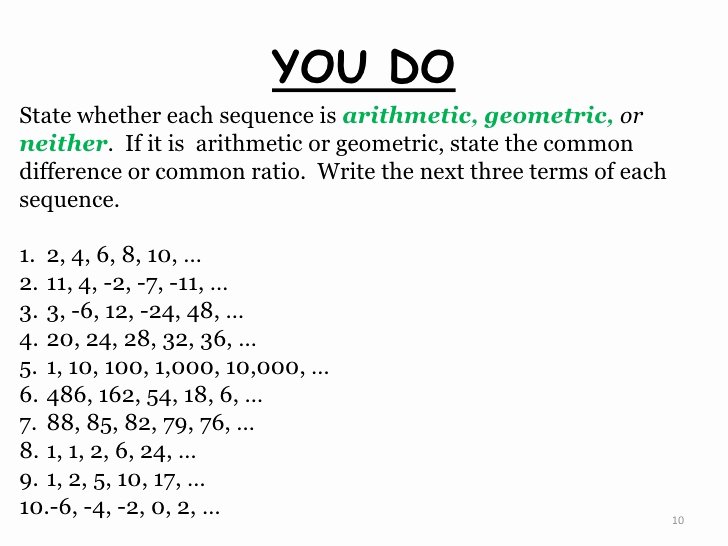Arithmetic Sequence Worksheet Answers Lovely What are Sequences