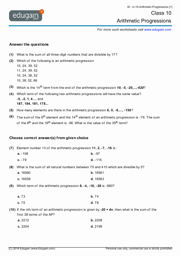 Arithmetic Sequence Worksheet Answers New Dentrodabiblia Arithmetic Sequences Worksheet Answers