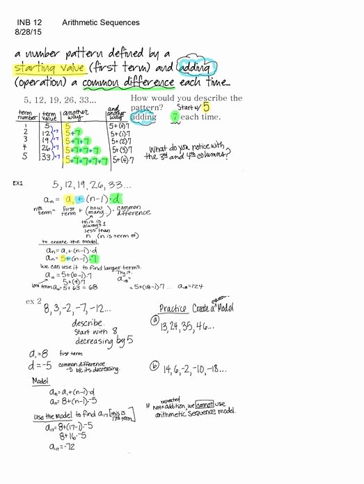 50 Arithmetic Sequence Worksheet With Answers