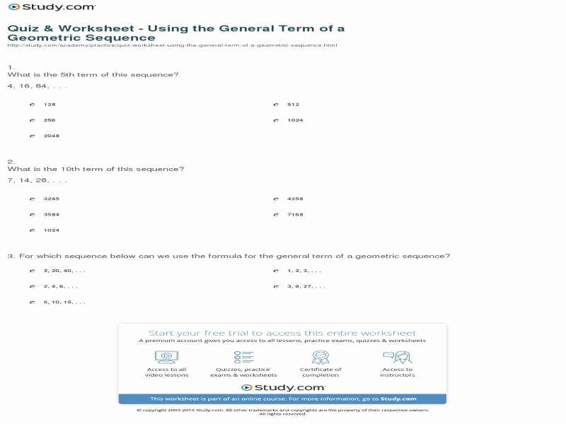 Arithmetic Sequence Worksheet with Answers Luxury Arithmetic and Geometric Sequences Worksheet