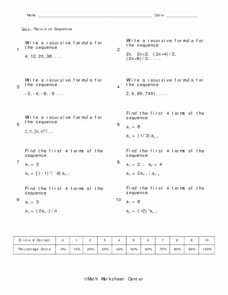 Arithmetic Sequences And Series Worksheet