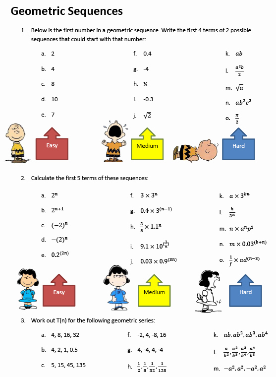 Arithmetic Sequences and Series Worksheet New Sequences
