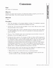 Articles Of Confederation Worksheet Lovely Consensus &amp; the Articles Of Confederation Teachervision