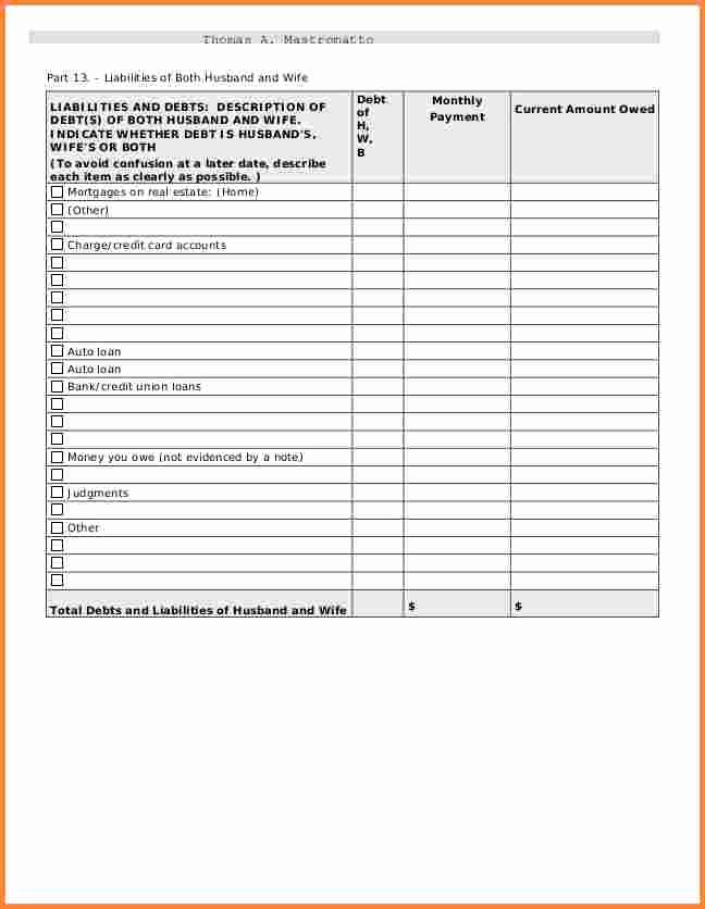 Assets and Liabilities Worksheet New 9 assets and Liabilities Spreadsheet