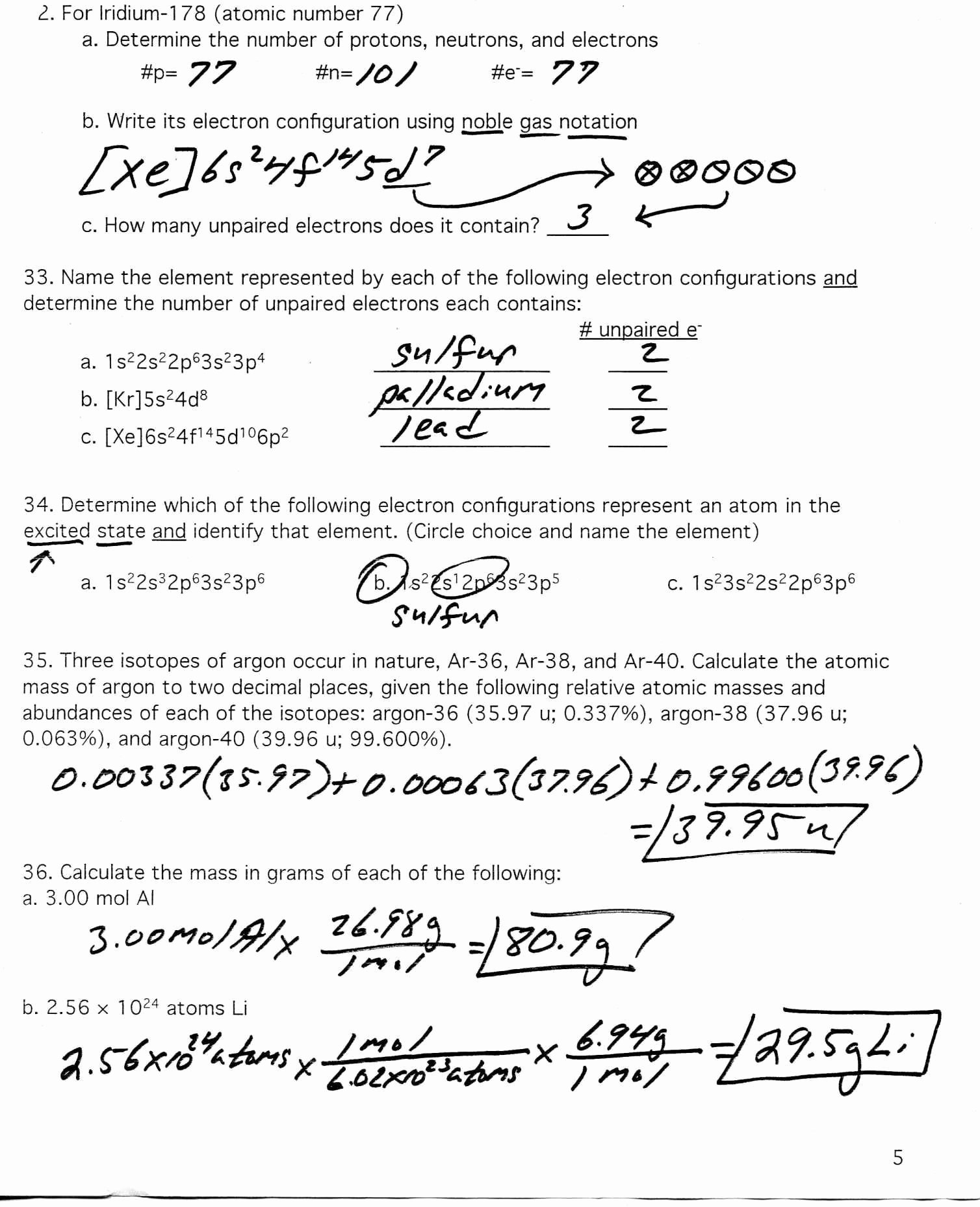 Atomic Structure Practice Worksheet Answers Fresh Protons Neutrons and Electrons Practice Worksheet Answer