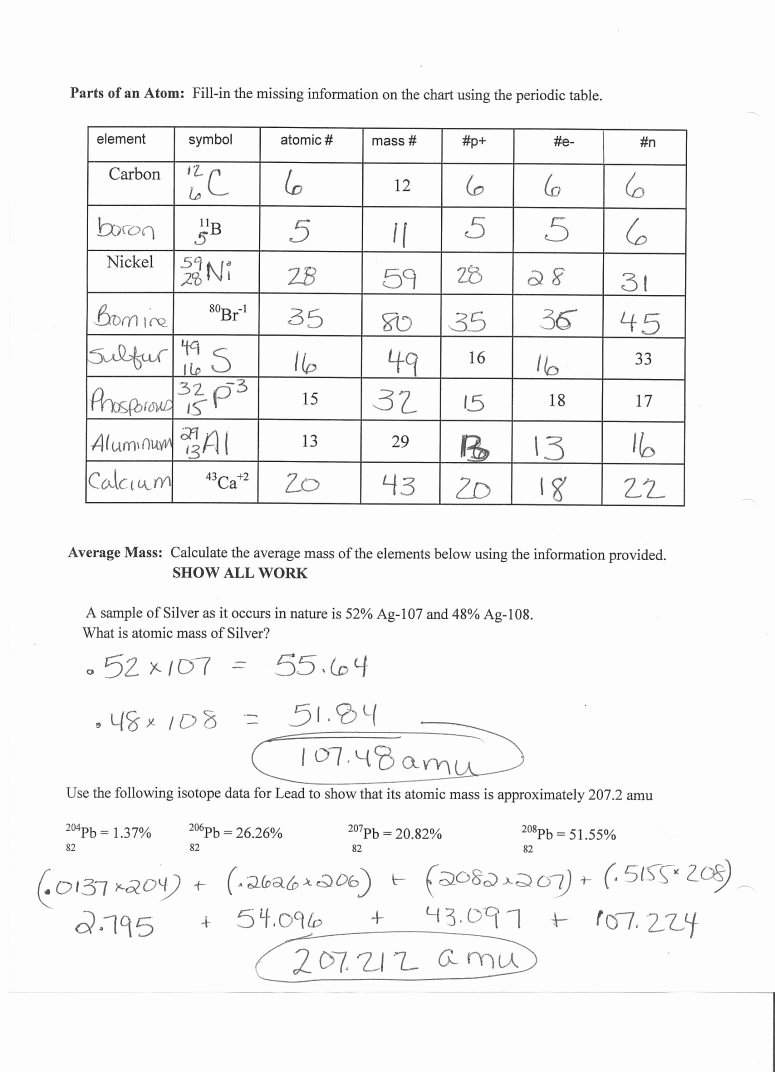 Atomic Structure Practice Worksheet Answers New atomic Structure Worksheet Chapter 4 – Free