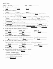 Atomic Structure Review Worksheet Lovely Key Basic atomic Structure Worksheetcx Basic atomic