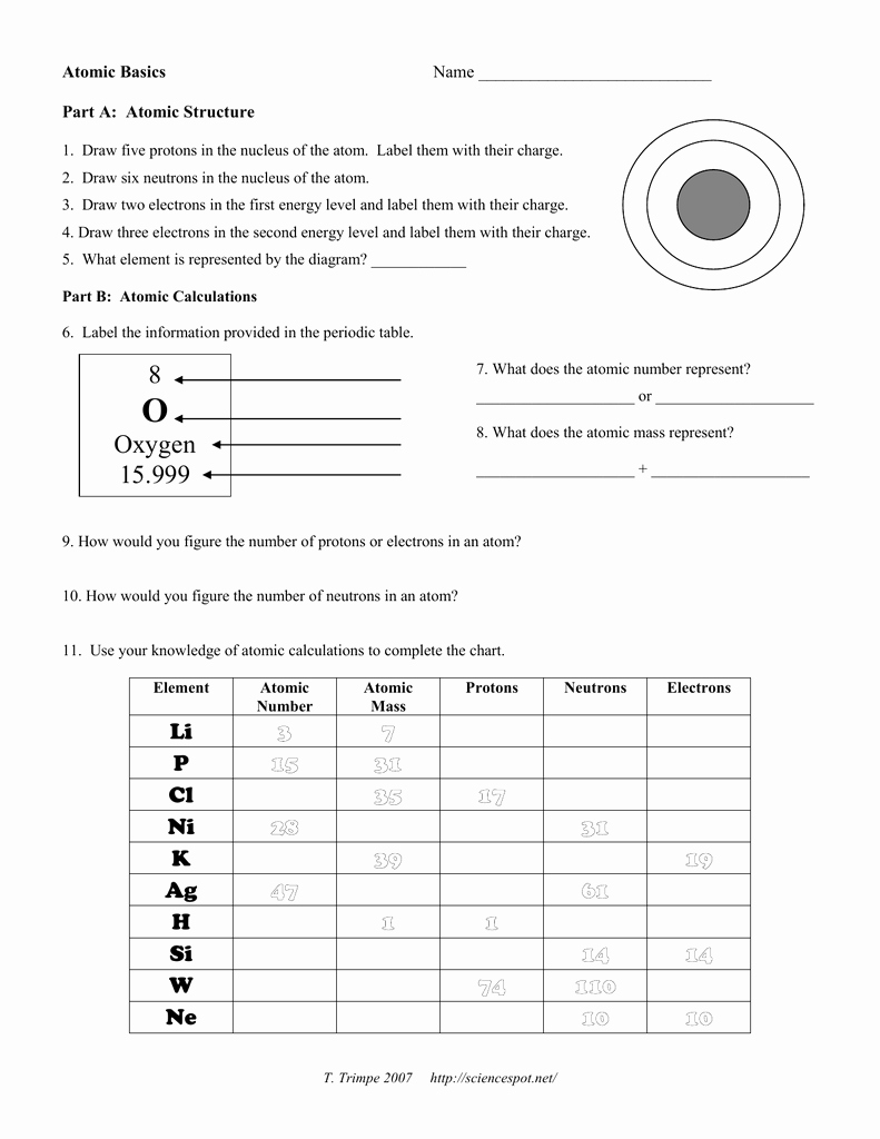 Atomic Structure Worksheet Answer Key Luxury Section 4 1 Studying atoms Answer Key Pursued A True