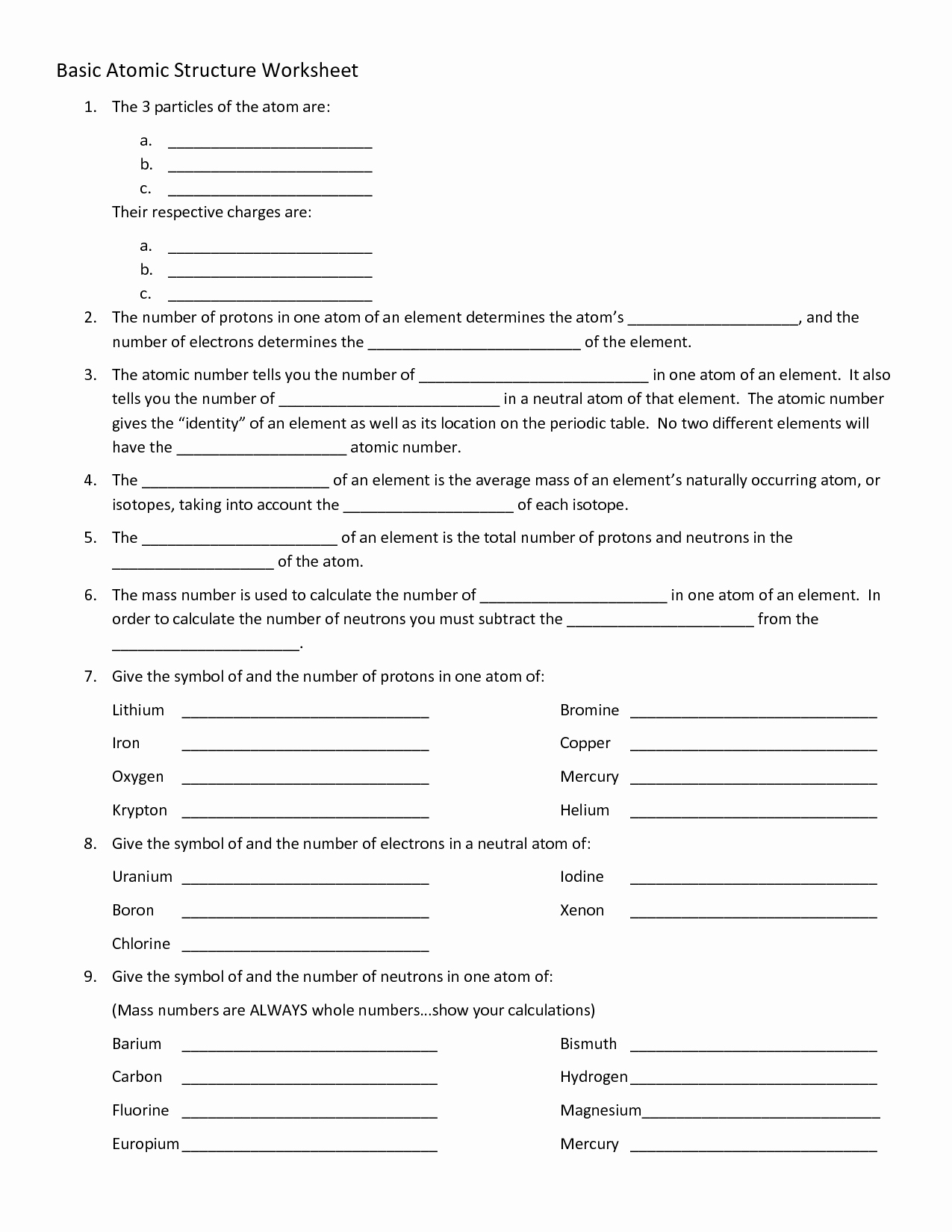 Atomic Structure Worksheet Answers Best Of 12 Best Of Bohr Model Worksheet Bohr Model