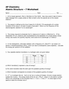 Atomic Structure Worksheet Answers Chemistry Lovely Ap Chemistry atomic Structure 7 Worksheet Worksheet for