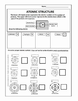 Atomic Structure Worksheet Chemistry Elegant atomic Structure Worksheet by Scorton Creek Publishing