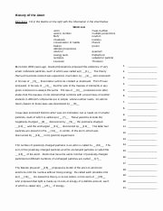 Atomic theory Worksheet Answers Lovely Development Of atomic theory Name Hour Date Chemistry