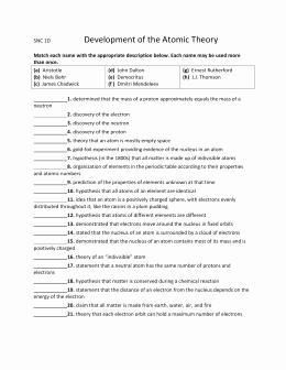 Atomic theory Worksheet Answers Lovely Discovering atomic Structure Worksheet Answers