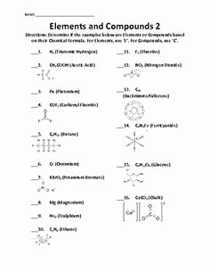 Atoms and Elements Worksheet Beautiful 9 Best Of Identifying organic Pounds Worksheet
