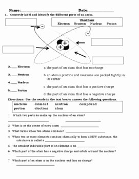 Atoms and Elements Worksheet Inspirational sol 5 4c atoms Elements Worksheet by Leach Files
