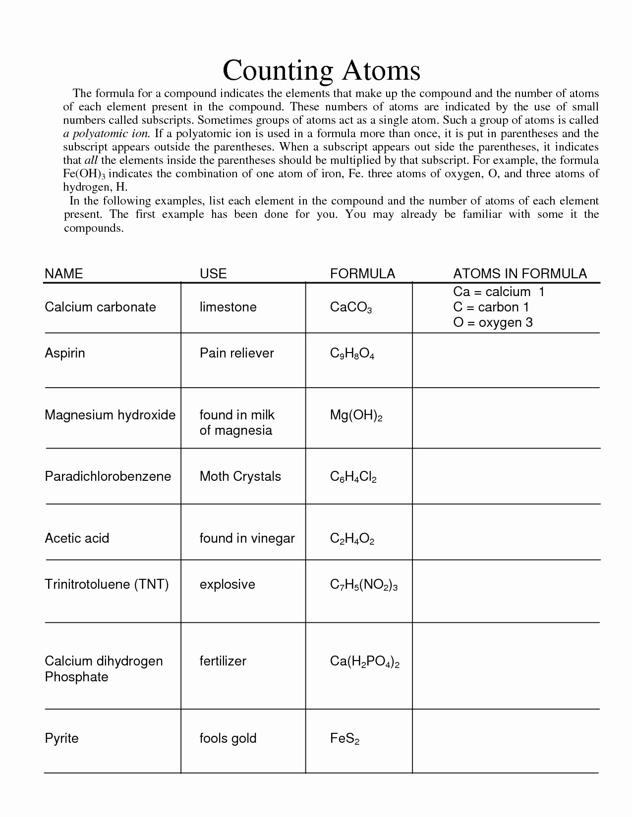 Atoms and Ions Worksheet Answers Fresh 17 Best Of Counting atoms Worksheet Answers