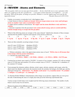 Atoms and isotopes Worksheet Awesome isotope Simulation