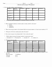 Atoms and isotopes Worksheet Beautiful atoms and isotopes Worksheet atoms and isotopes