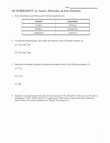 Atoms Vs Ions Worksheet Fresh Nsc 130 atoms Ions Naming Worksheet Answers