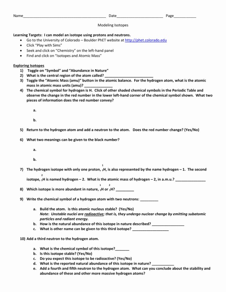 Atoms Worksheet Middle School Beautiful Counting atoms Worksheet Answers