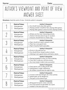 Author Point Of View Worksheet Fresh Author S Viewpoint and Poin by Kristen Ojard