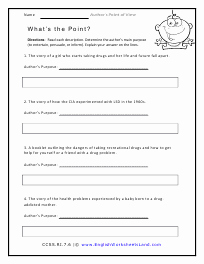 Author Point Of View Worksheet Lovely Author S Point Of View Worksheets