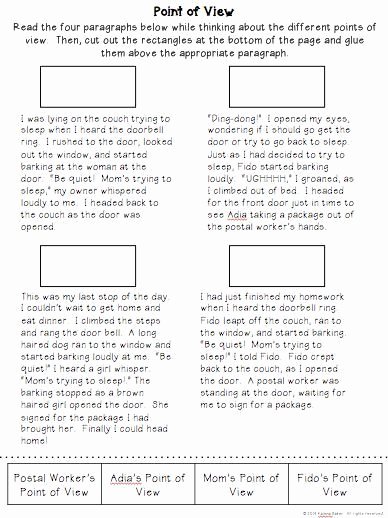 Author Point Of View Worksheet Unique 1000 Images About Point Of View On Pinterest