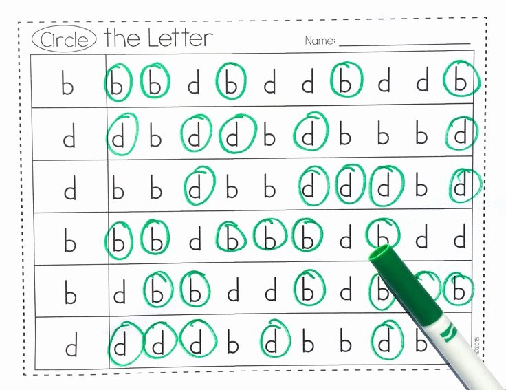 B and D Confusion Worksheet Awesome 17 Best Images About B D P and Q Letter Reversal On