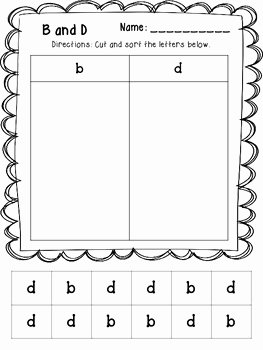 B and D Confusion Worksheet Beautiful B and D Confusion Printables by Klever Kiddos