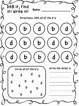 B and D Confusion Worksheet Fresh B and D Confusion Printables by Klever Kiddos