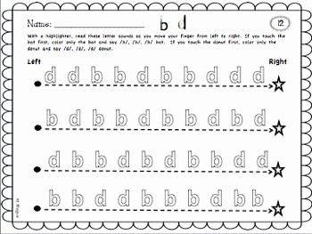 B and D Confusion Worksheet Luxury B D Confusion Letter Reversals