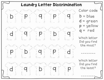 B and D Worksheet Fresh Letter Discrimination Center Freebie Great for Tricky B
