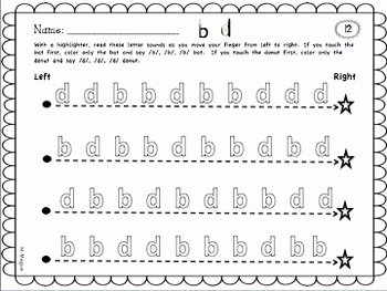 B and D Worksheet Lovely B D Confusion Letter Reversals by Teach Me First