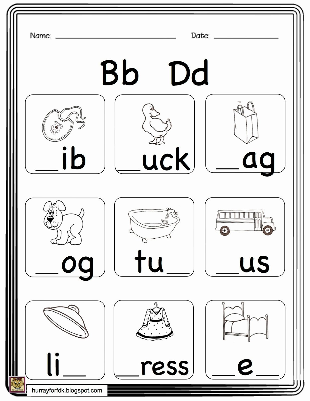 B and D Worksheet Unique Hurray for Fdk is It A B or A D Free Worksheets