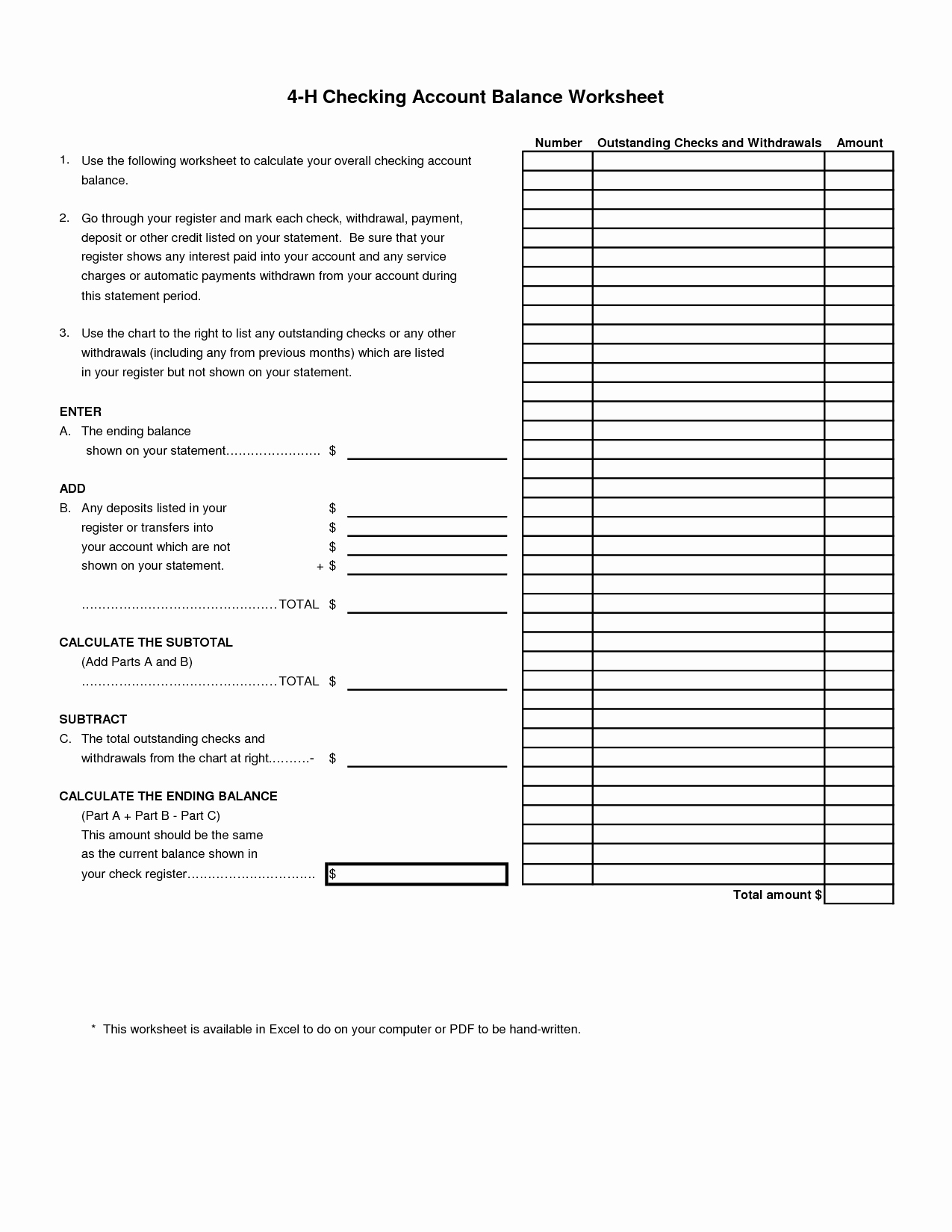 Balancing A Checkbook Worksheet Beautiful 12 Best Of Balance Checkbook Worksheet Practice