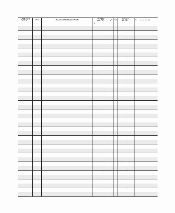 Balancing A Checkbook Worksheet Luxury Sample Check Register Template 10 Free Sample Example