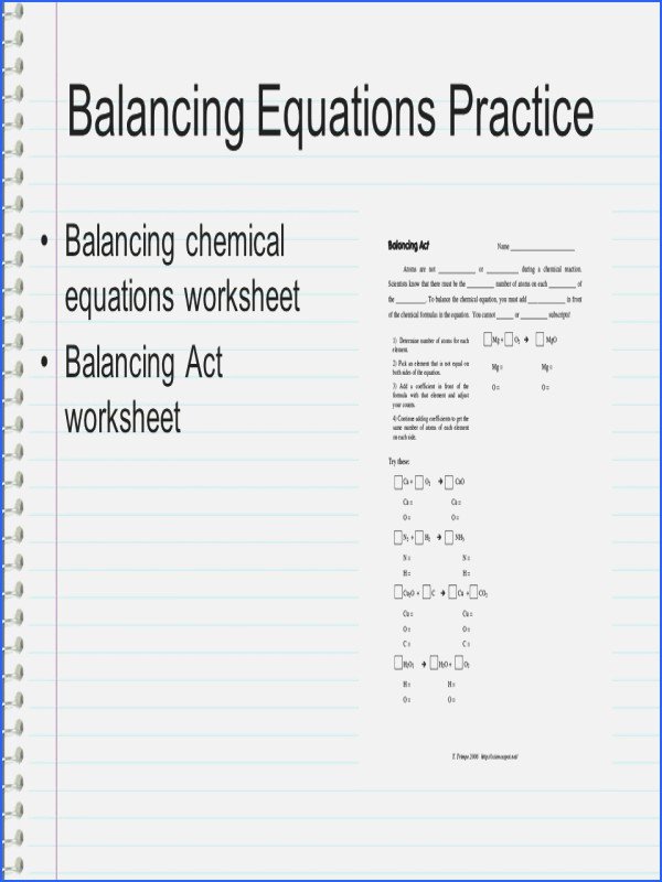 Balancing Act Worksheet Answer Key Inspirational Balancing Act Practice Worksheet Answers the Best
