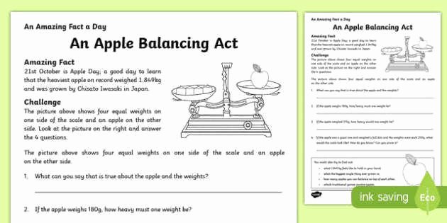 Balancing Act Worksheet Answers Awesome Balancing Act Worksheet Answers